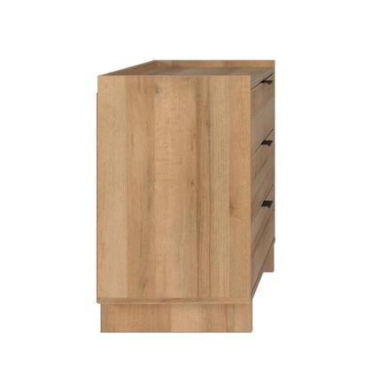Imagem de Mesa de cabeceira Prepac Simply Modern Natural Oak 3 gavetas