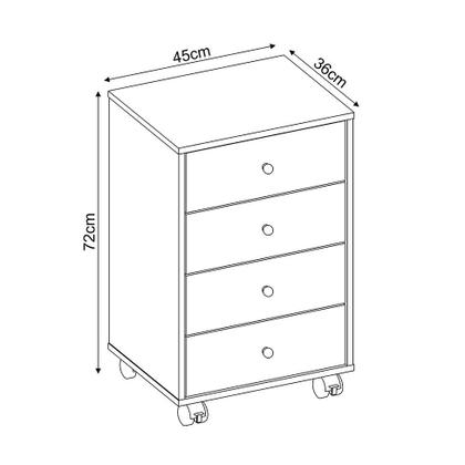 Imagem de Mesa de Cabeceira Presence 4 GV Grafite