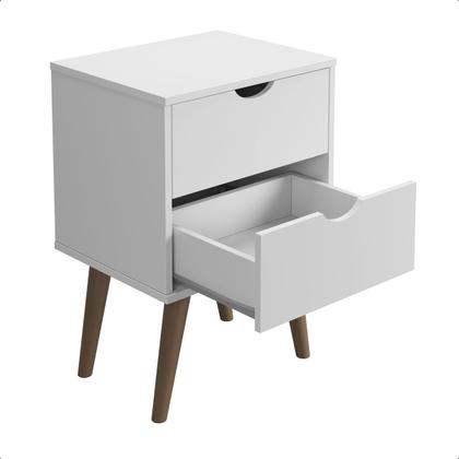Imagem de Mesa de Cabeceira Quarto Casal solteiro Madri 2 gavetas Varias cores - Móveis Barboza