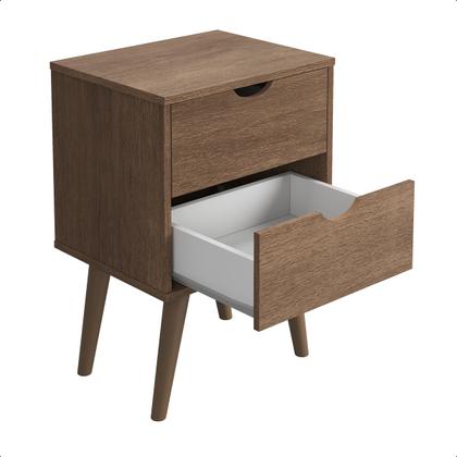 Imagem de Mesa de Cabeceira Quarto Casal solteiro Madri 2 gavetas Varias cores - Móveis Barboza