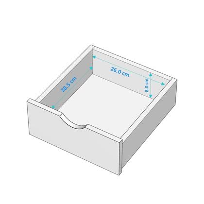 Imagem de Mesa De Cabeceira Quarto Retrô Com Nicho e 1 Gaveta Classic Decor Off White Com Freijó K7 Plus