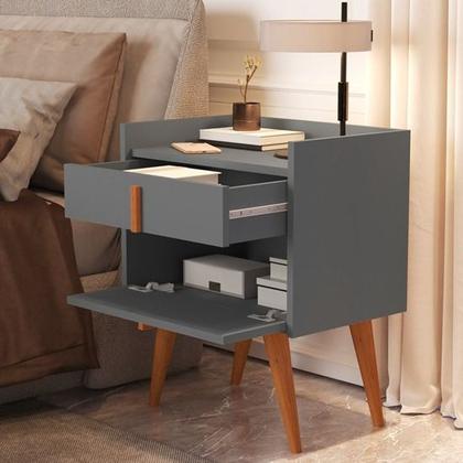 Imagem de Mesa De Cabeceira Quarto Retrô Decorativa Canto Lateral - Davi G2 Plus