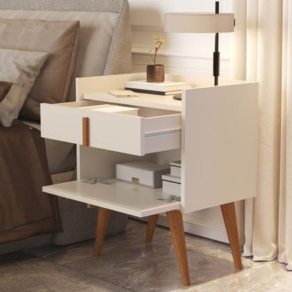 Imagem de Mesa De Cabeceira Quarto Retrô Decorativa Canto Lateral - Davi GB Plus