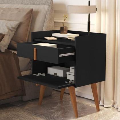 Imagem de Mesa De Cabeceira Quarto Retrô Decorativa Canto Lateral - Davi GB Plus