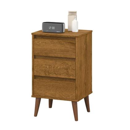 Imagem de Mesa de Cabeceira Quarto Retro Wood 3 Gavetas