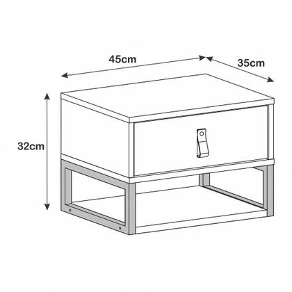 Imagem de Mesa de Cabeceira Quarto Sigma 1 Gaveta
