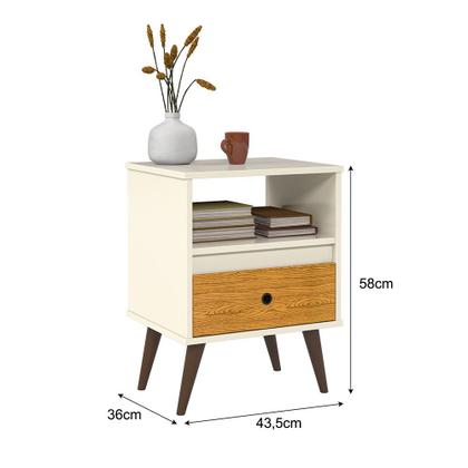 Imagem de Mesa de Cabeceira Quarto Wood New 1 Gaveta