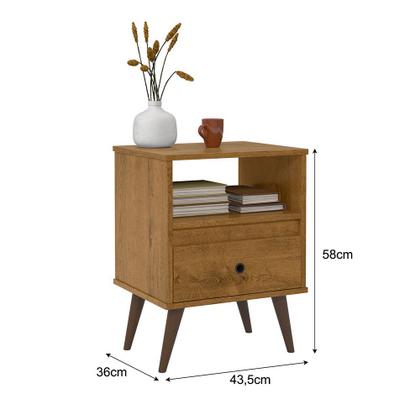 Imagem de Mesa de Cabeceira Quarto Wood New 1 Gaveta