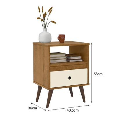 Imagem de Mesa de Cabeceira Quarto Wood New 1 Gaveta