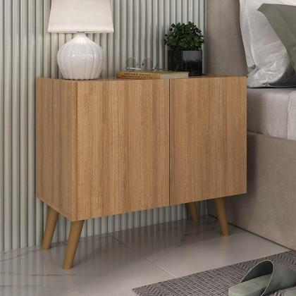 Imagem de Mesa de Cabeceira Retrô 2 Portas Multimóveis MP4133