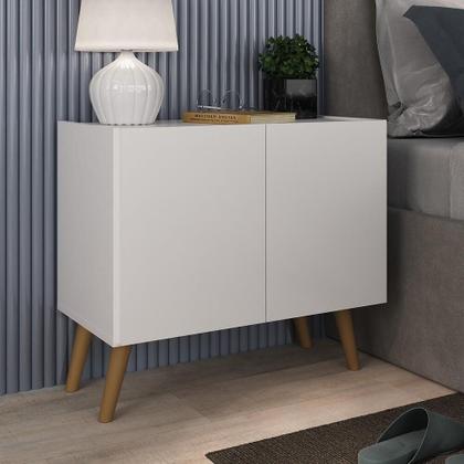 Imagem de Mesa de Cabeceira Retrô 2 Portas Multimóveis MP4133