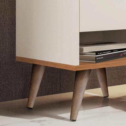 Imagem de Mesa De Cabeceira Retrô Com 1 Gaveta Sleep Com Prateleira