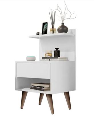 Imagem de Mesa de Cabeceira Retrô Com 1 Gaveta Sleep Decor - Cores