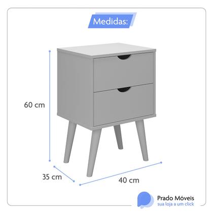 Imagem de Mesa De Cabeceira Retrô Com Puxador Novo Design Madri - Canela