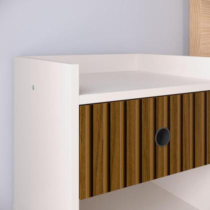 Imagem de Mesa de Cabeceira Retro Decore 1 Gaveta e Nicho Pés Palito Cores Disponiveis