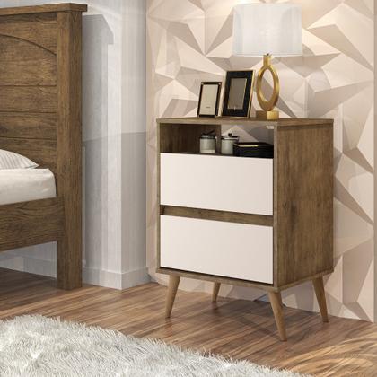 Imagem de Mesa De Cabeceira Retro Lotus 2 Gavetas