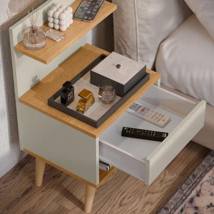 Imagem de Mesa De Cabeceira Retrô Pés Palito 1 Gaveta Retro - Sleep - Várias Cores