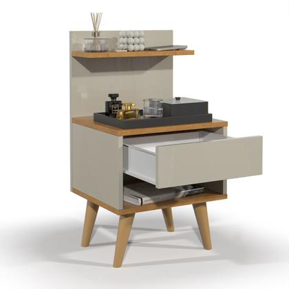 Imagem de Mesa De Cabeceira Retrô Pés Palito 1 Gaveta Retro - Sleep - Várias Cores