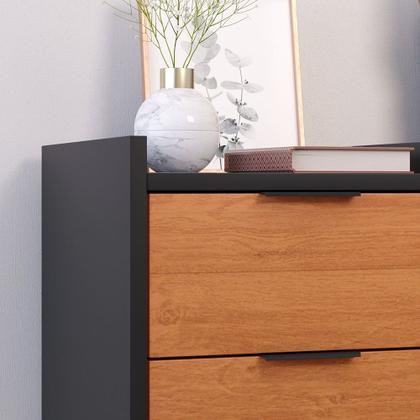 Imagem de Mesa De Cabeceira Retrô Quarto Mesa Lateral Canto Decorativo Toni 3 Gavetas G2 Plus