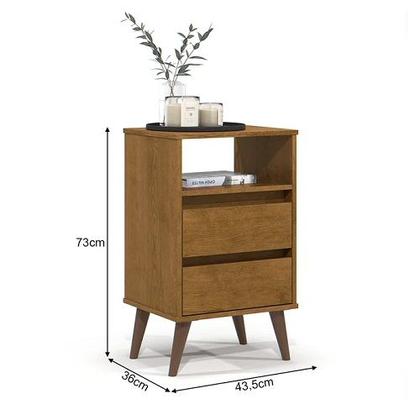 Imagem de Mesa De Cabeceira Retrô Roma Freijó - EJ Móveis