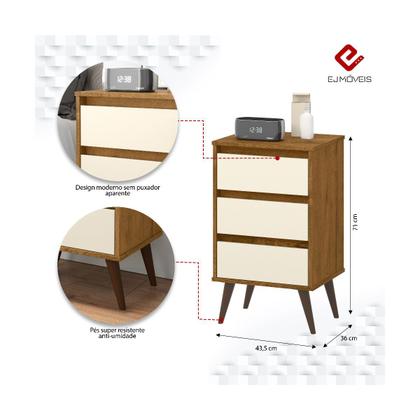 Imagem de Mesa de Cabeceira Retro Wood - EJ Móveis