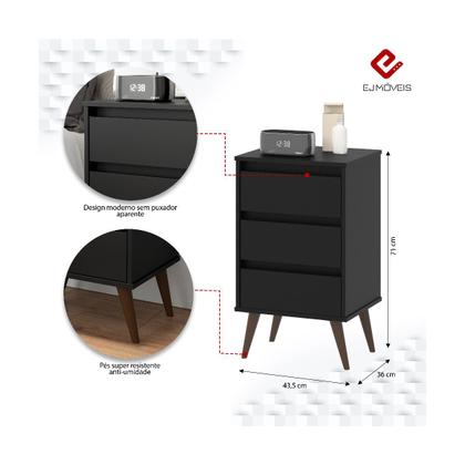 Imagem de Mesa de Cabeceira Retro Wood - EJ Móveis