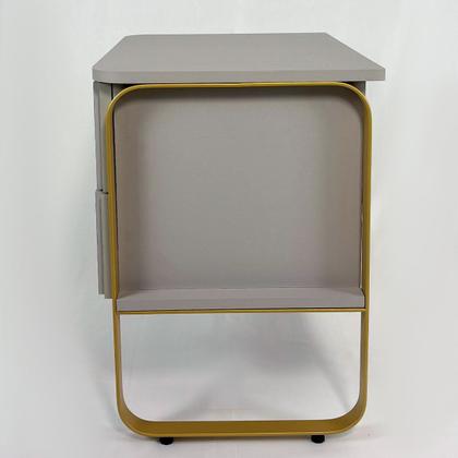 Imagem de Mesa de cabeceira Roma- Duas gavetas com pés metálico dourado