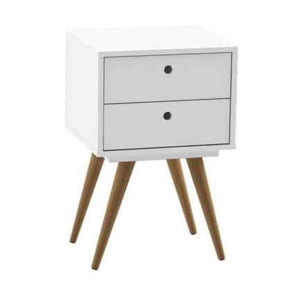 Mesa de Cabeceira Salerno 2 GV Branca - Mobly Imagem de Mesa de Cabeceira Salerno 2 GV Branca