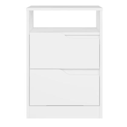 Imagem de Mesa de Cabeceira Sole 2 Gavetas Branco/Freijó - ABZ