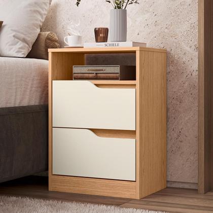 Imagem de Mesa de Cabeceira Sole 2 Gavetas Flex - Móveis Albatroz