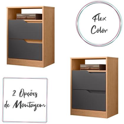 Imagem de Mesa de Cabeceira Sole com 2 Gavetas e Nicho