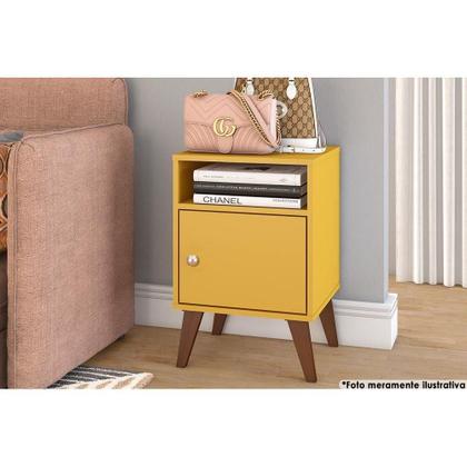 Imagem de Mesa de Cabeceira Solteiro RT3145 c/ 1 Porta Branco - Movelbento