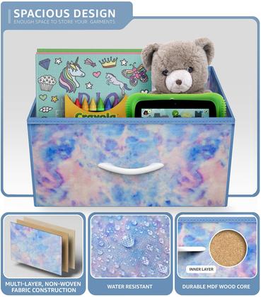 Imagem de Mesa de cabeceira Sorbus com 3 gavetas Pastel Tie-Dye