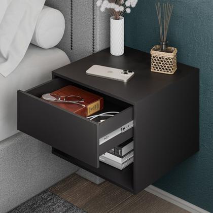 Imagem de Mesa de Cabeceira Suspensa 1 gaveta e nicho