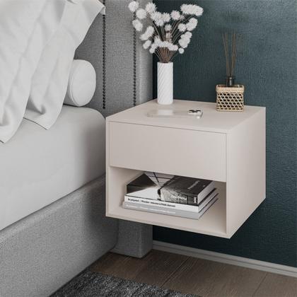 Imagem de Mesa de Cabeceira Suspensa 1 gaveta e nicho