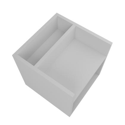 Imagem de Mesa de cabeceira suspensa em mdf com suporte superior e nicho 30x30cm