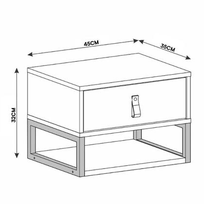 Imagem de Mesa de Cabeceira Suspensa Sigma 1 Gaveta - Casa D