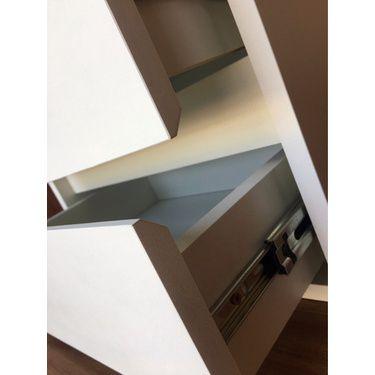 Imagem de Mesa de cabeceira suspenso 2 gavetas mdf brancotx 1 unid. 35x30x30