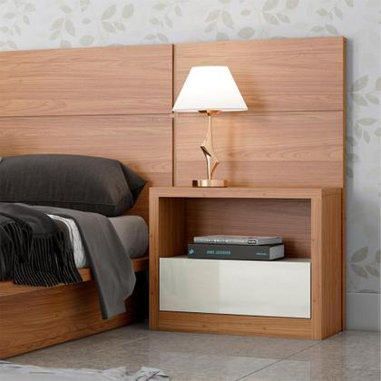 Imagem de Mesa de Cabeceira Tânia 1 GV Freijó e Off White