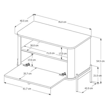 Imagem de Mesa de Cabeceira Tucupí Off White Preto JB Bechara 32703