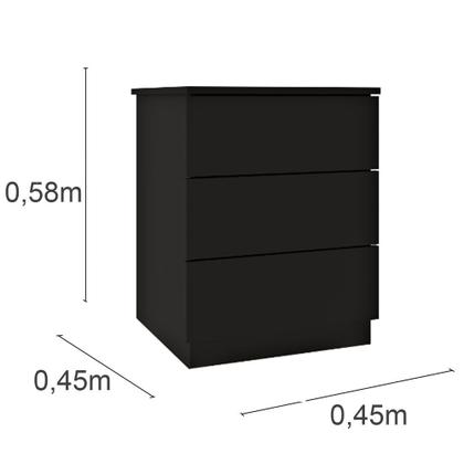 Imagem de Mesa de Cabeceira Veronna 3 Gavetas Tcil Móveis