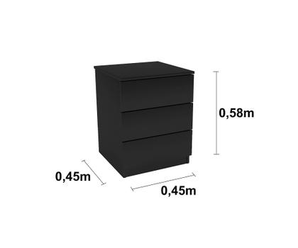 Imagem de Mesa de Cabeceira Veronna 3 Gavetas Tcil