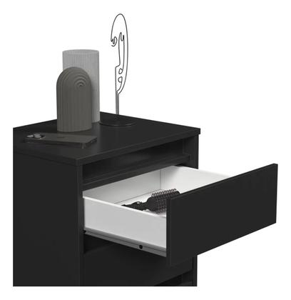 Imagem de Mesa de Cabeceira Wood com 3 Gavetas e Pés Retrô 71cm