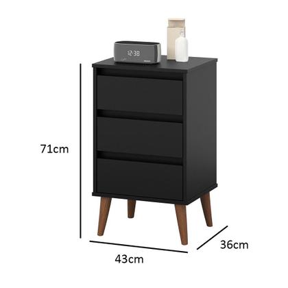Imagem de Mesa de cabeceira Wood Preto