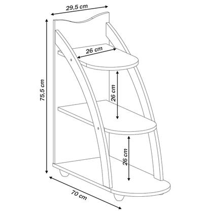 Imagem de Mesa de Canto Andes Cedro/Off White - Artely Móveis