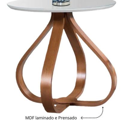 Imagem de Mesa de Canto Bella Redonda 60 Cm Off White