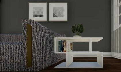 Mesa de Canto Branca Branco Mesinha Auxiliar de Sofa Sala Mesa Lateral Cama Branco - SIDNEYCARV MÓVEIS Imagem de Mesa de Canto Branca Branco Mesinha Auxiliar de Sofa Sala Mesa Lateral Cama Branco