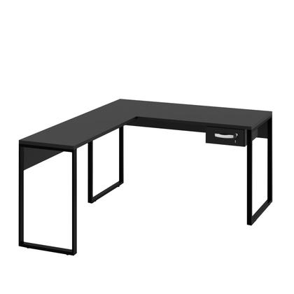 Imagem de Mesa de Canto em L Escrivaninha com 1 Gaveta Industrial 135x150cm