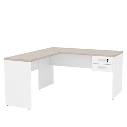 Imagem de Mesa De Canto Em L Para Escritório 1.60x1.50 Com Gaveteiro