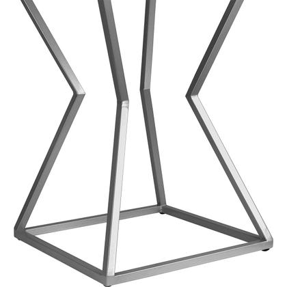 Imagem de Mesa de Canto Lateral Alta Quadrada para Sala Austria - Prata Vulcano